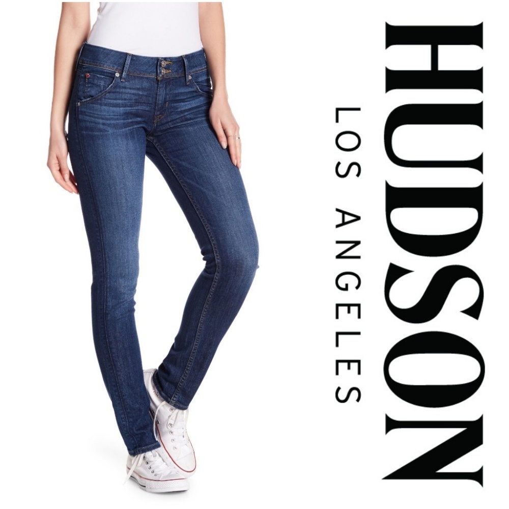 Hudson Collin Flap Pocket Low Rise Skinny Jeans Y2K Indie Sleaze